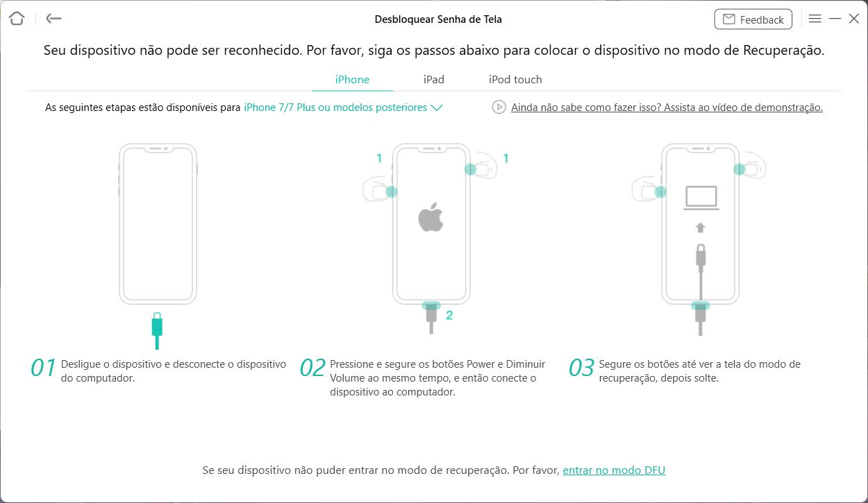 como resolver se esquecer senha do iphone