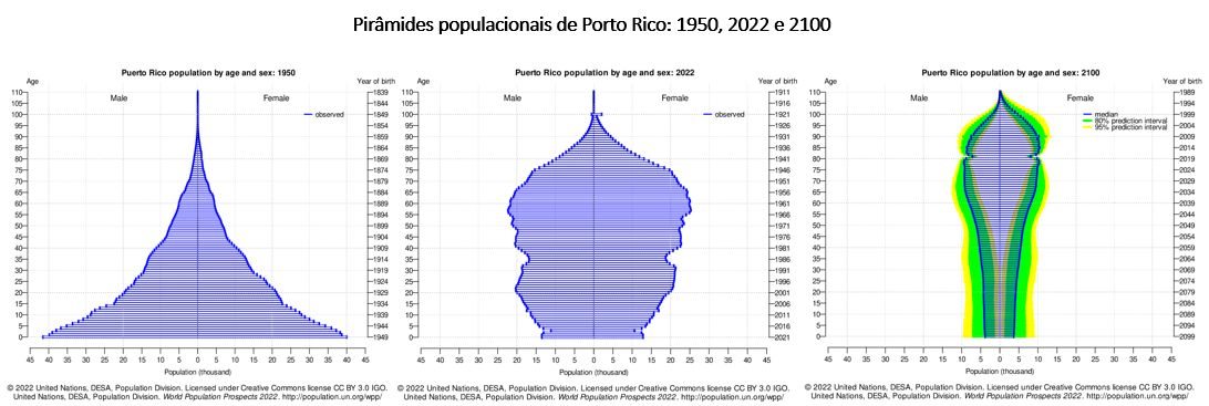 pirâmides populacionais de porto rico