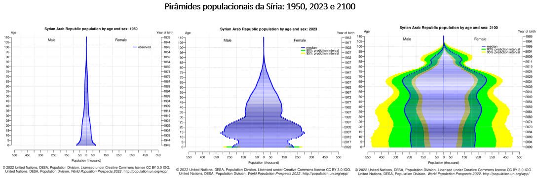 pirâmides populacionais da síria