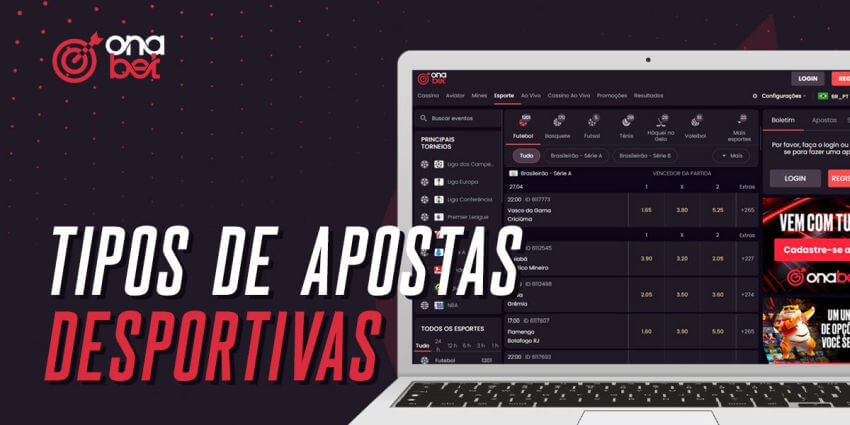 Onabet tipos de apostas desportivas disponíveis