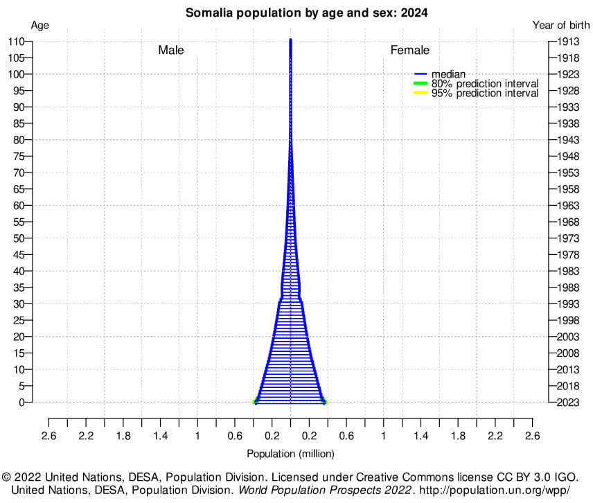 pirâmide populacional da Somália