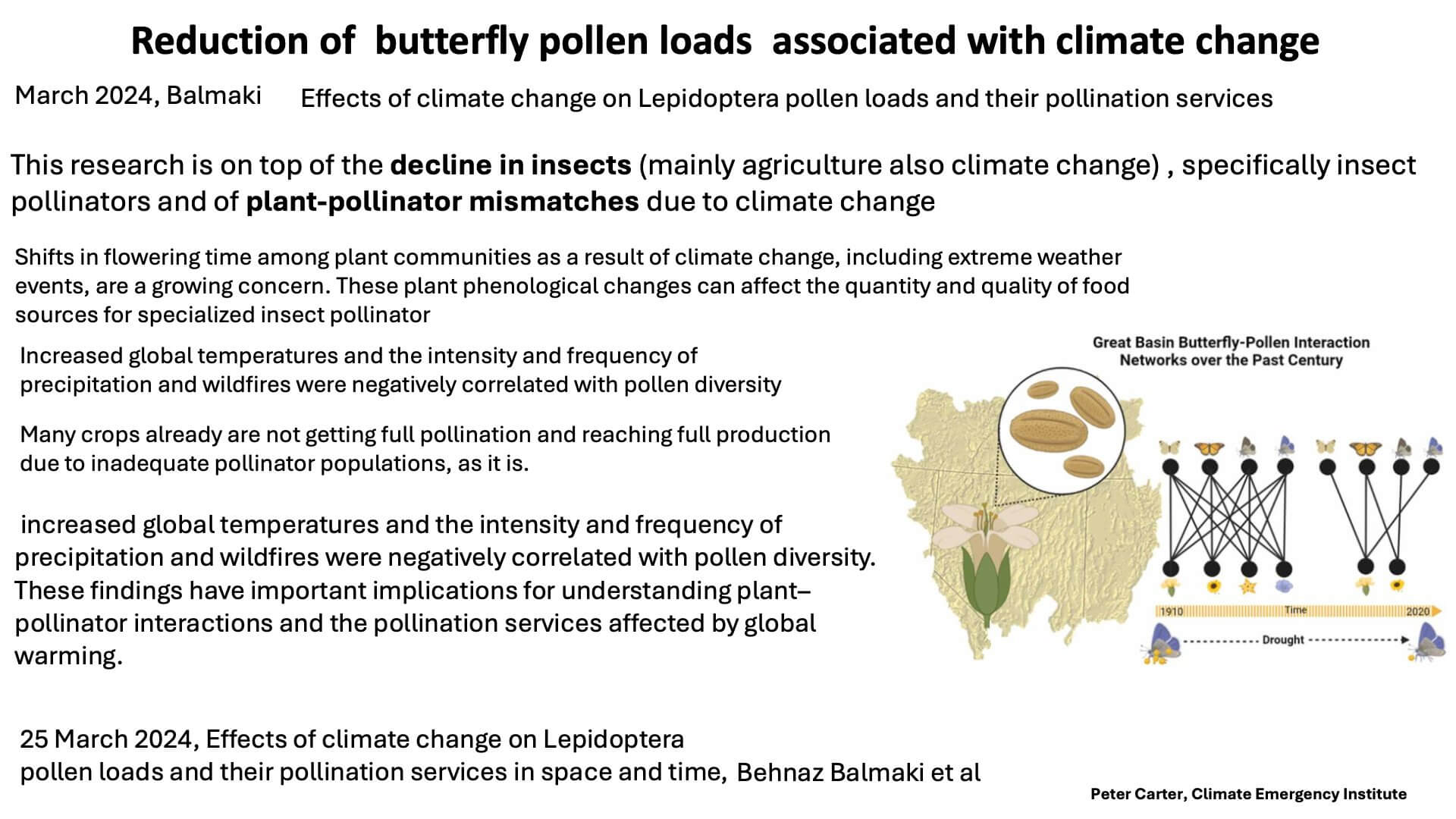 effects of climate change on lepidoptera pollen loads and their pollination services in space and time